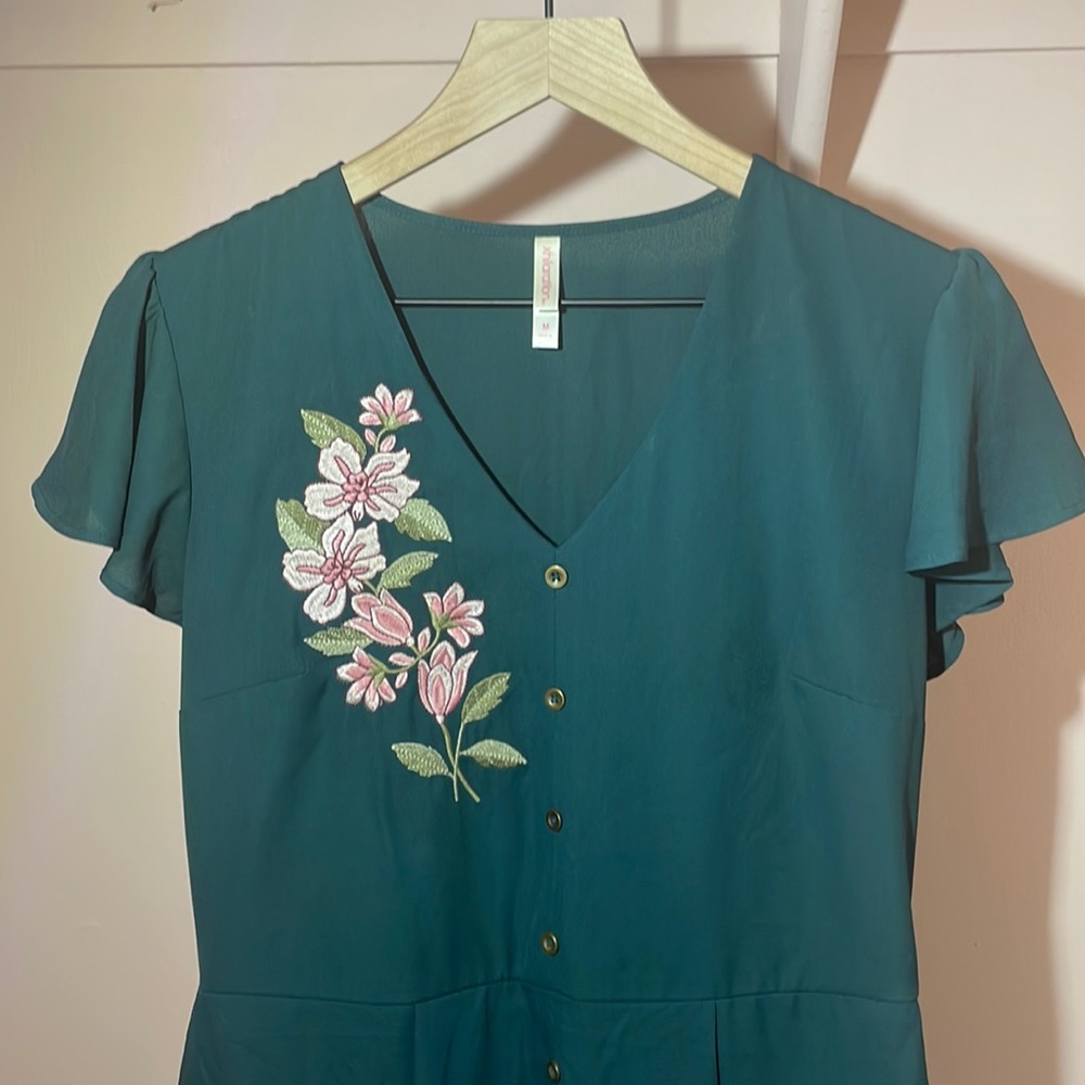 Xhilaration Emerald Green Tea Dress